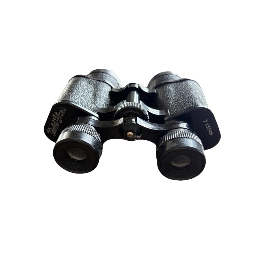 Vintage Field Glass Binoculars Fullview 7X35mm Black No Case